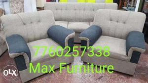 Gray Fabric Sectional Sofa With warranty