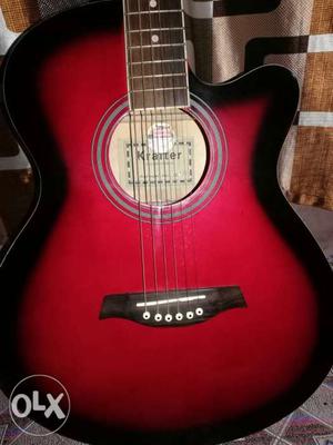 New red colour Krafter guitar use only 2 months