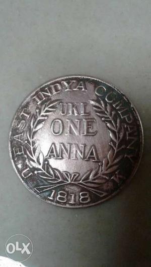 Old coin  year EAST INDYA COMPANY UK one anna