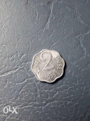 Silver-coloured 2paise year 