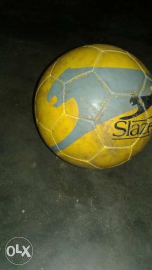 Yellow soccer ball 1 month old