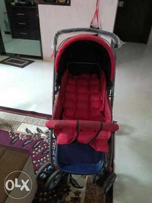 Baby Stroller Pram red and black color