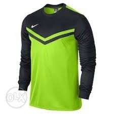 Black And Green Nike Crew-neck Shirt