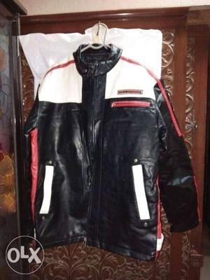 Black And Red Leather Jacket