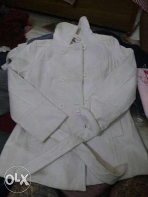 Imported white women jacket woolen.