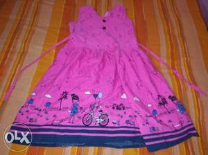 Pink dress for  year old girls
