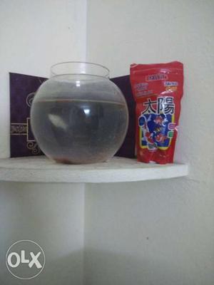 Aquarium pot with 1 fish for sale