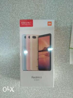 Redmi 6 blue seal pack with bill