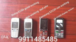Samsung E, Nokia i,LG GX200