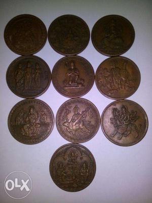 10 Different Gods East India company Tokens for sale