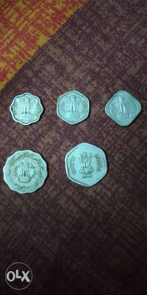 Old currency 2 Paisa, 3 Paisa, 5 Paisa, 10 Paisa