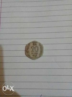 Oldest 20 paise year in 