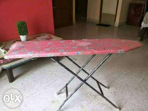 Pink And White Ironing Board