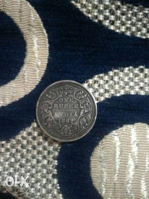 Queen Victoria one rupee India 