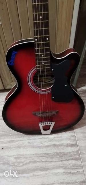 Red Black Gradient Guitar