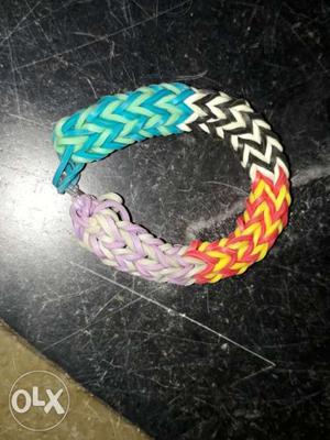 Red, Blue, And Green Loom Bands