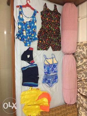 Swim Suit Set for kids. 3 pairs of girl swim