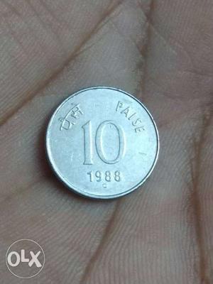 Unique 10 paise indian currency coin from 