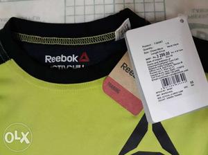 Black And Green Reebok Crew-neck Shirt