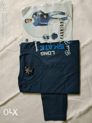 Blue And Black Adidas Crew-neck Shirt