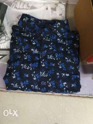Blue And White Floral Skirt