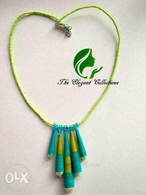 Blue and green combo elegant neckpiece