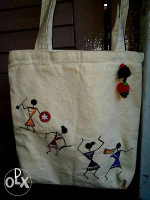 Hand painted Canvas Tote bag.