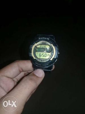 Original Baby gshock,Round Black Digital Watch With Black