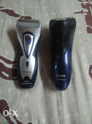 Panasonic and philips shavers with chargers