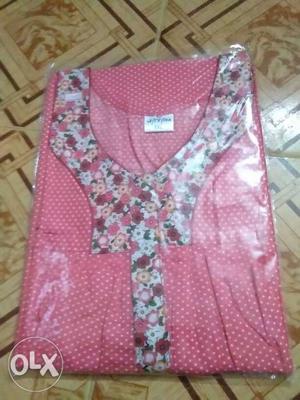 Pink And White Floral Sleeveless Top