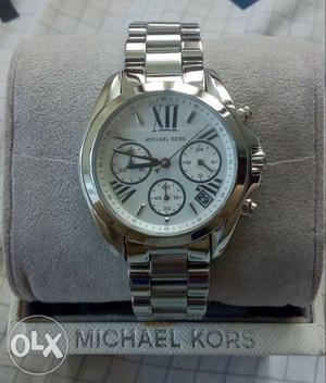 Round Silver Michael Kors Chronograph Watch