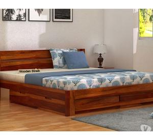 Shop Wooden Bed with Storage Online @ Wooden Street