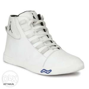 Unpaired White Adidas High-top Sneaker