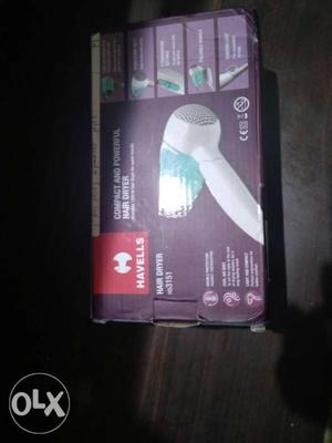 White And Green Havells Hair Curler Box