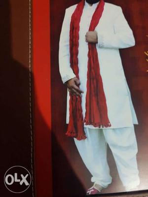 White sherwani only used once in wedding