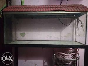 3ft tank with iron stand and accessories at very