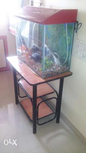 Fish tank with 3 storied stand for sale