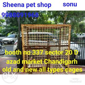 Many types pets cages old and new mini zoo