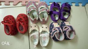5 pairs of baby shoes, ideal up to 10months of
