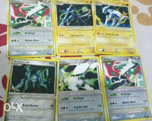 6 Pokemon arceus cards..best quality just 1 month