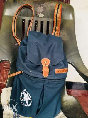 Blue And Brown Backpack
