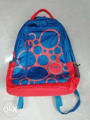 Blue And orange Spider-Man Backpack- Skybags company