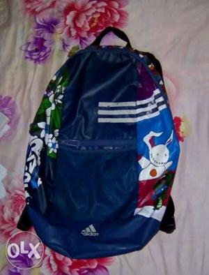 Blue and white stripe adidas Backpack