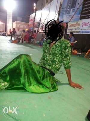 Dandiya green dress with patiyala boys special