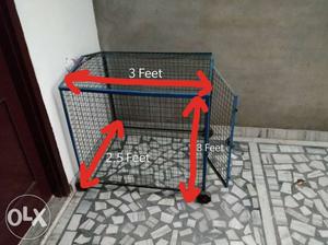 Dog Cage with wheels and door. height- 3feet