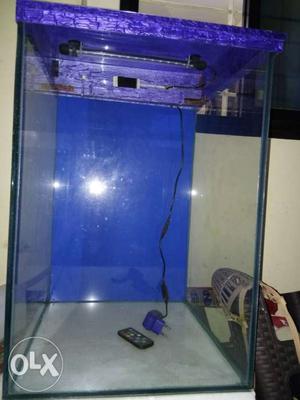 Fish tank with acrylic lid and LED tubelight