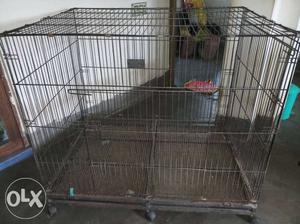 Only 1 Yr Old Dog Cage.foldable Cage.with Tray.if