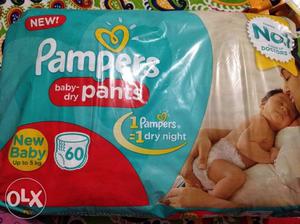 Pampers for new born 60 pieces in 1 pack at 500