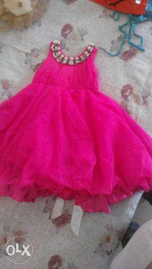 Pink dress for girl around 1 to 2 years