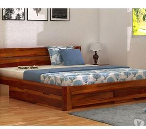 Shop Wooden Bed with Storage Online @ Wooden Street